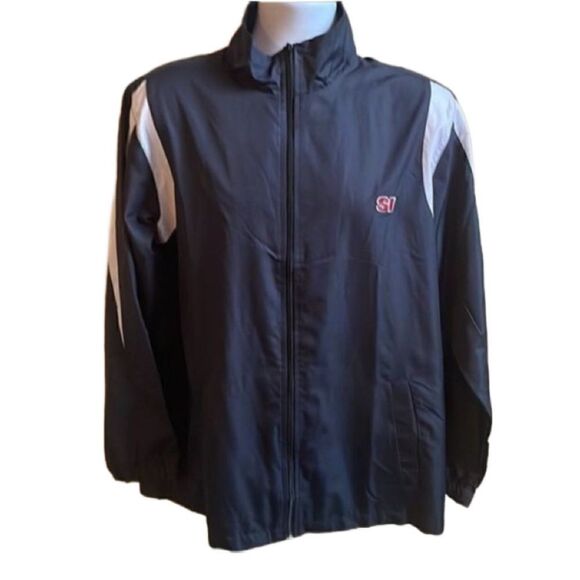sports illustrated Other - Sports Illustrated Vintage Navy Blue & White Full Zip Windbreaker (Size: XL)